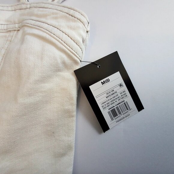 Art Class White Denim Crop Top With Button Front & Spaghetti Straps Medium (8) - Picture 3 of 13